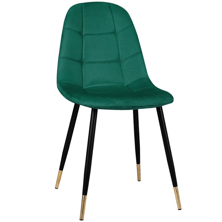 Krzesło tapicerowane welurowe pikowane nowoczesne do salonu jadalni