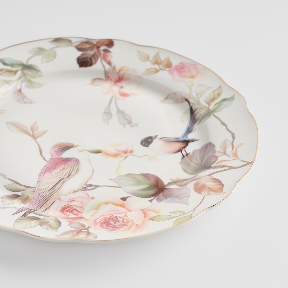 Talerz Obiadowy Botania z motywem roślinnym