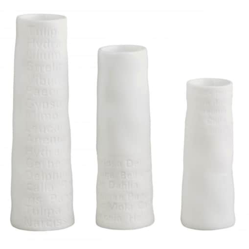 Zestaw 3 wazoników, Room poetry, porcelana