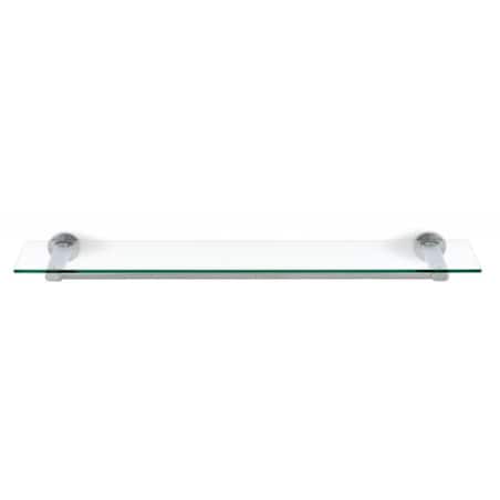 Szklana półka łazienkowa AREO - stal nierdzewna mat, szkło, 76 cm