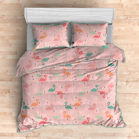 Pościel Z Bawełny Satynowej Flamingle 160x200