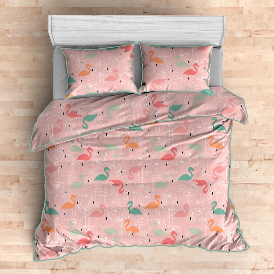 Pościel Z Bawełny Satynowej Flamingle 160x200
