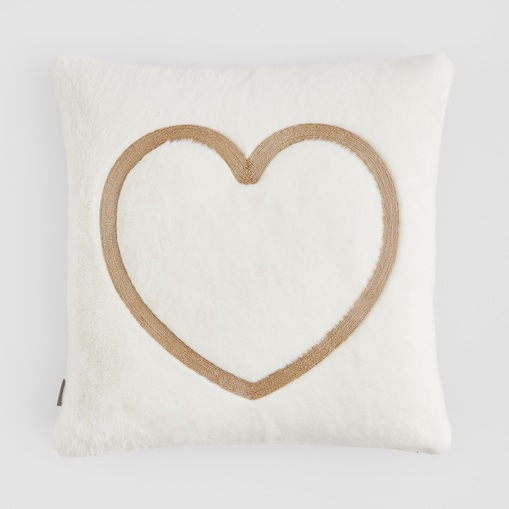 Poszewka Futrzana Lullymore 45x45 cm z motywem serca