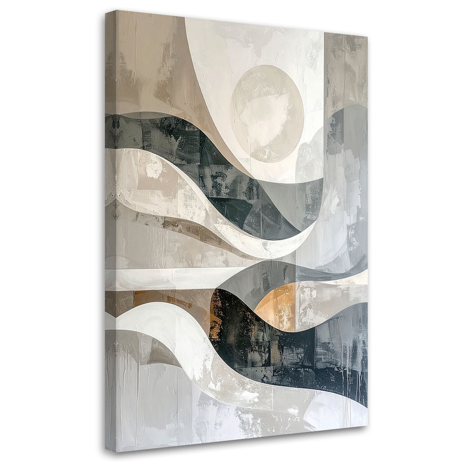 Obraz do salonu biura sypialni, Abstrakcja geometryczna fale 70x100 cm