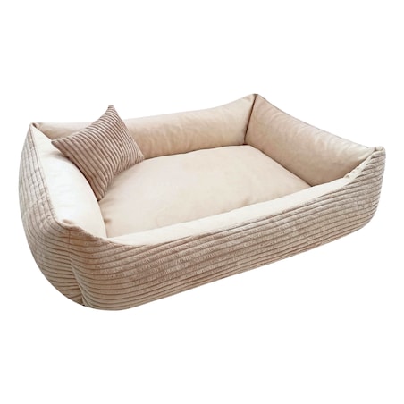 Sztruksowe legowisko dla psa MOLLY, 60x40 cm, Beż