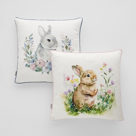 Poszewka Haftowana Bunnelle 45x45 cm z motywem królika