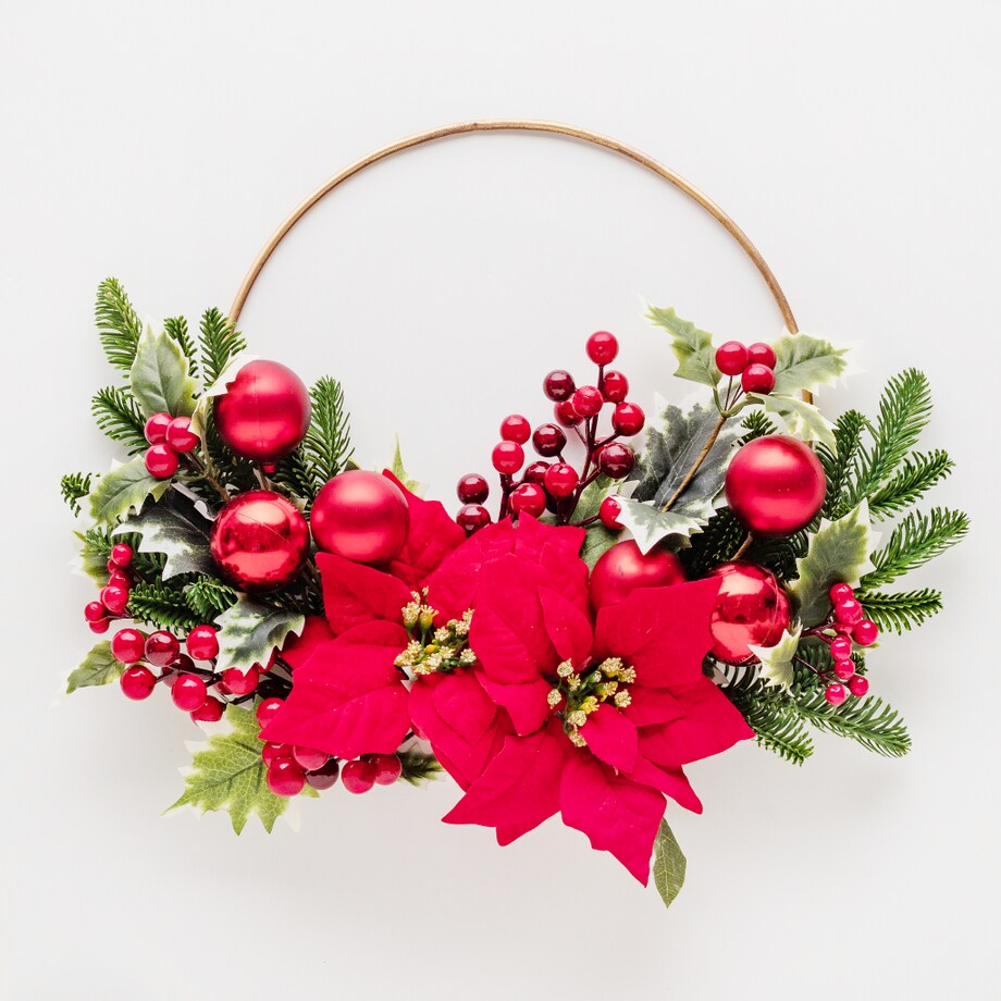 Wianek Na Drzwi Home And You Wianek Poinsettia | home-you.com