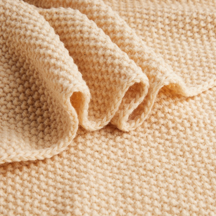 Jednokolorowy koc dzianinowy Zoltane 130x170 cm