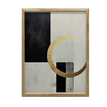 Geometria Kontra Nieskończoność, 50x70 cm, rama drewniana jasny dąb, papier matowy 230 gsm