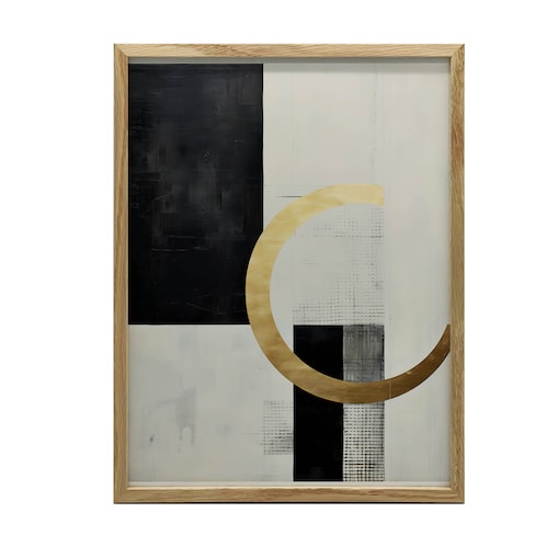 Geometria Kontra Nieskończoność, 50x70 cm, rama drewniana jasny dąb, papier matowy 230 gsm