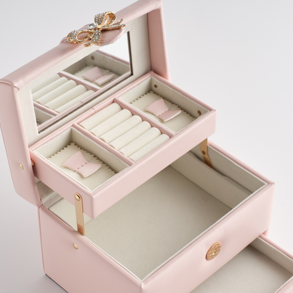 Szkatułka z lustrem i szufladkami Patricia 18x14 cm