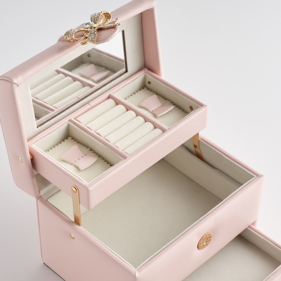 Szkatułka z lustrem i szufladkami Patricia 18x14 cm