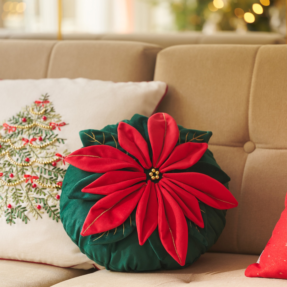 Poduszka Dekoracyjna Poinsetta