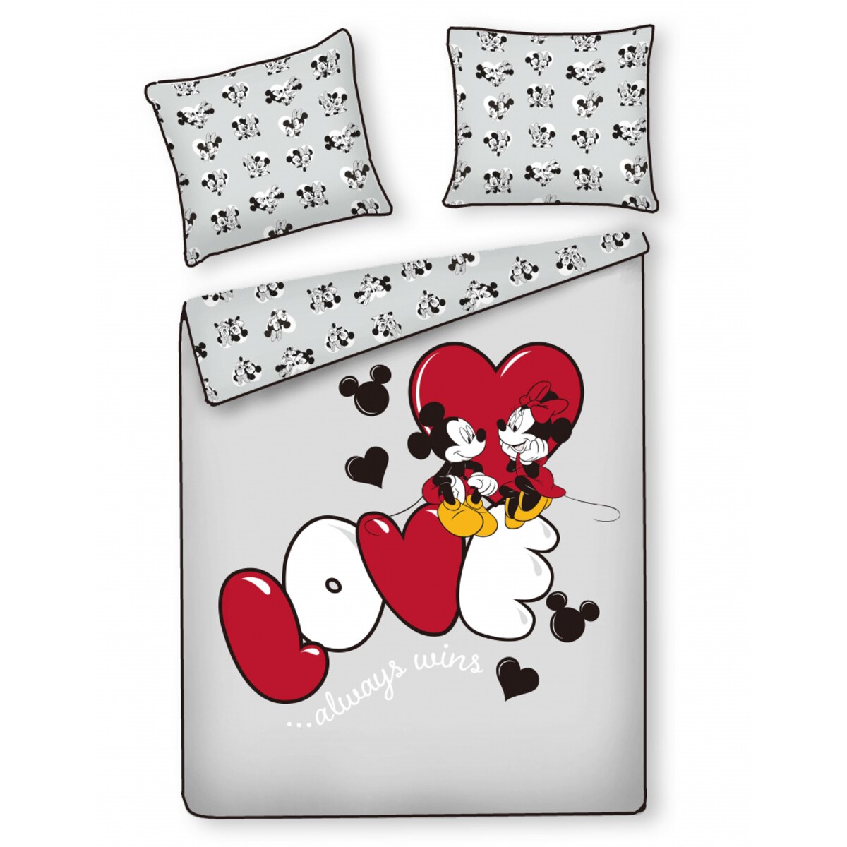 Pościel Z Bawełny Satynowej Mickey Wins 160x200