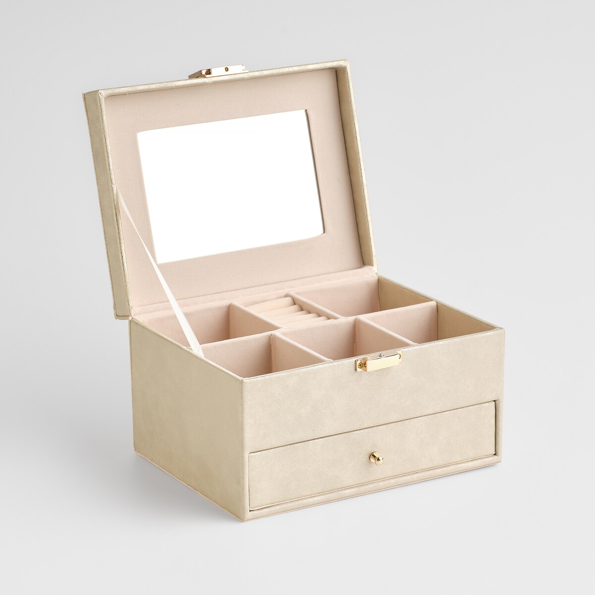 Szkatułka Na Biżuterię Rundo 22x17 cm w kratę