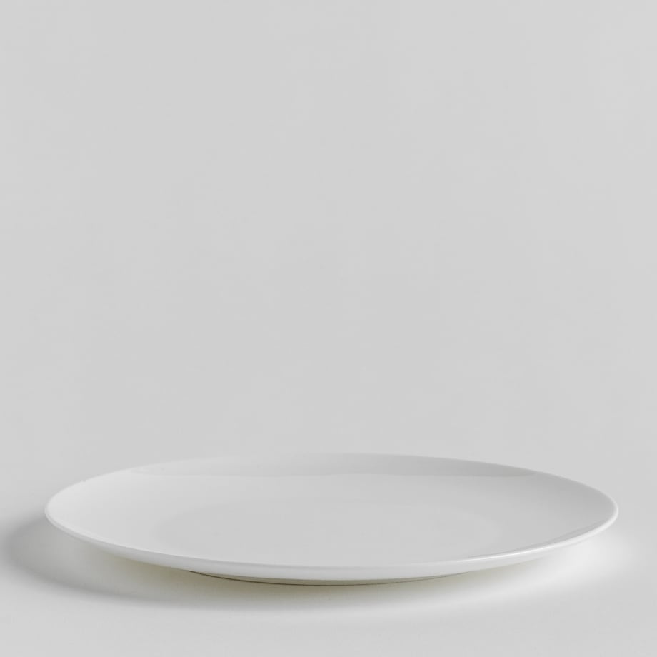 Klasyczny Talerz Obiadowy z Porcelany Kostnej Bianco