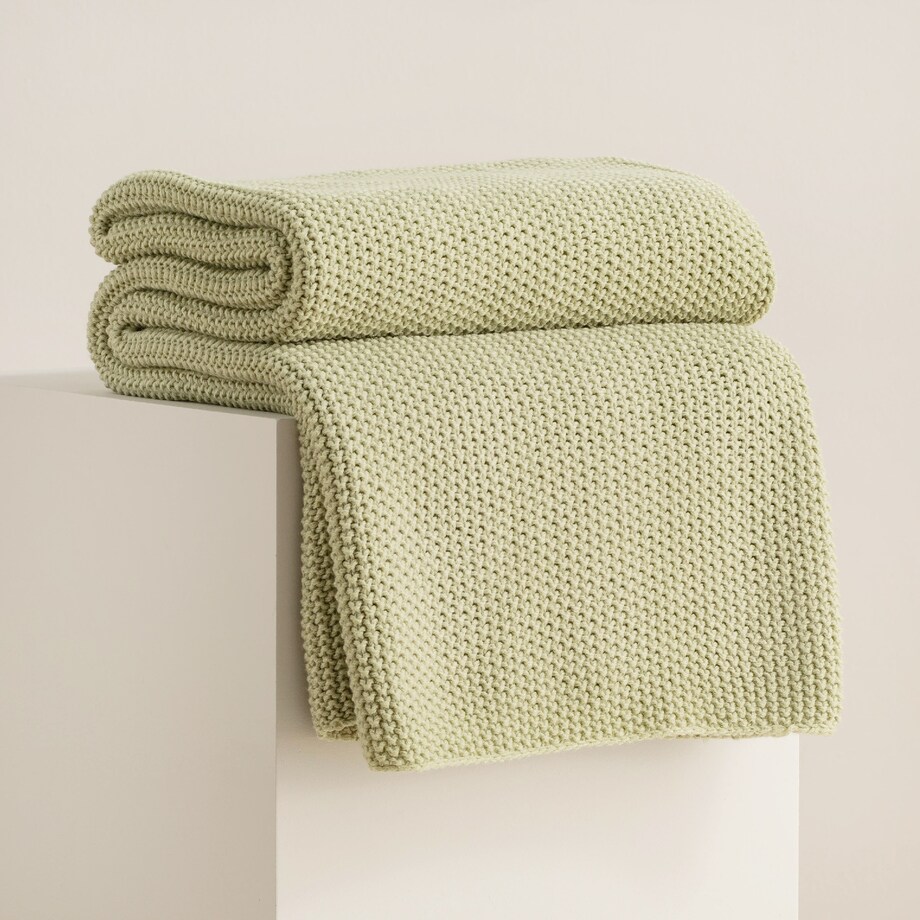 Koc jednokolorowy dzianinowy Zaldar 130x170 cm