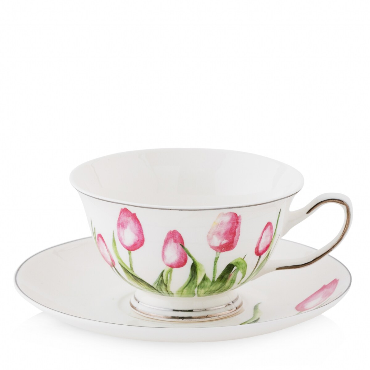 Filiżanka Ze Spodkiem Tulipany