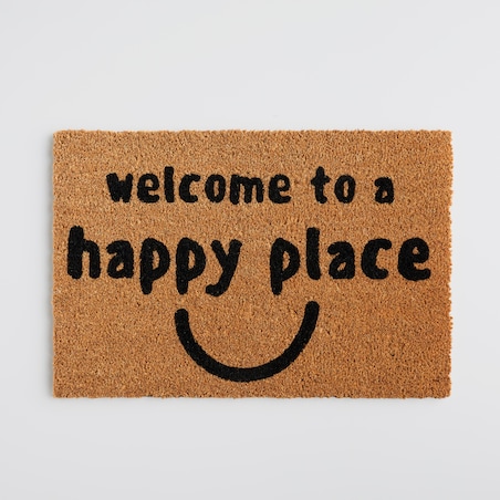 Wycieraczka Happy 40x60 cm z napisami