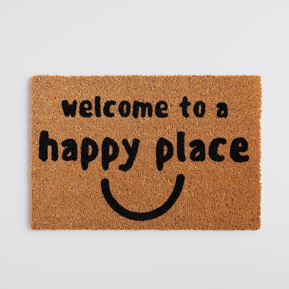 Wycieraczka Happy 40x60 cm z napisami