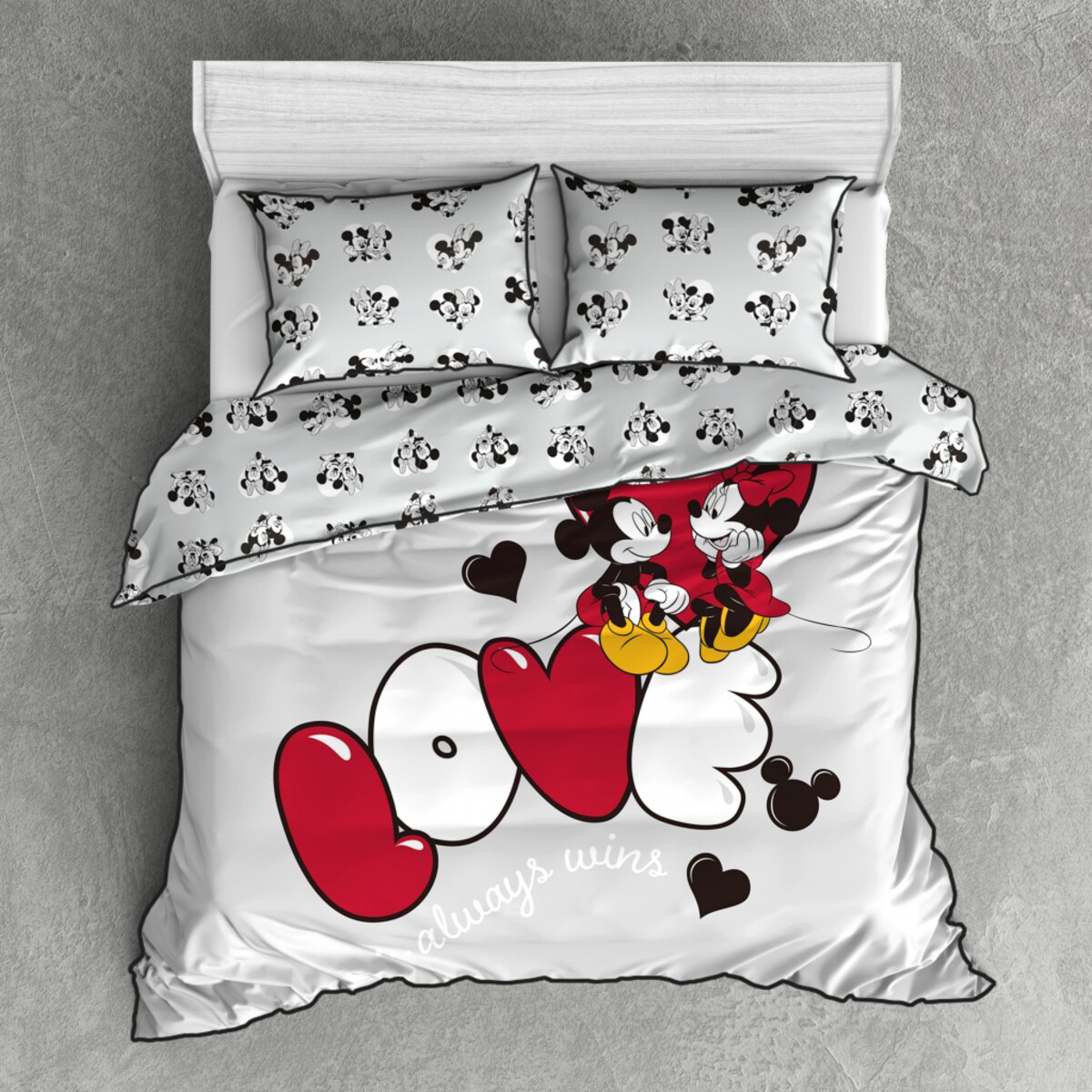 Pościel Z Bawełny Satynowej Mickey Wins 160x200