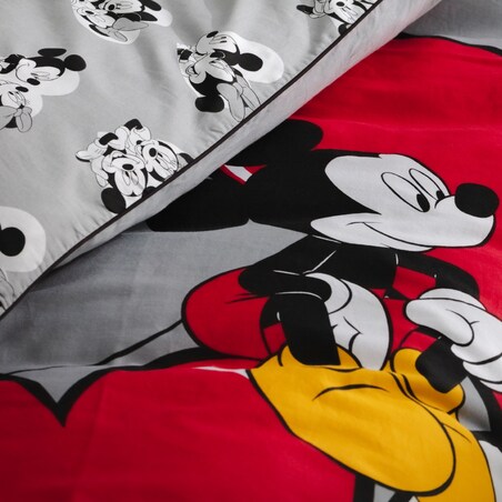 Pościel Z Bawełny Satynowej Mickey Wins 160x200