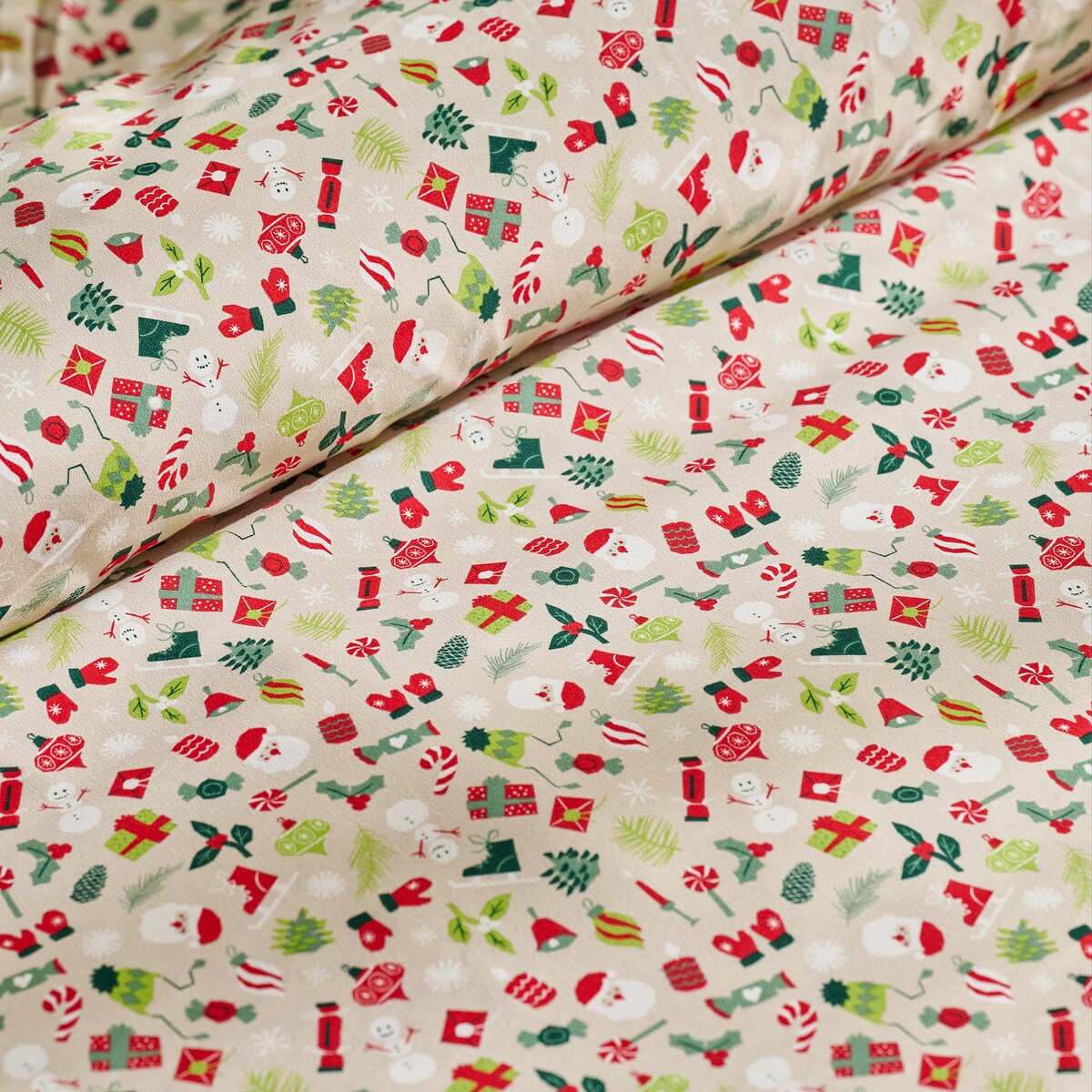 Pościel Z Mikrofibry Festiom 160x200 cm z motywem mikołaja