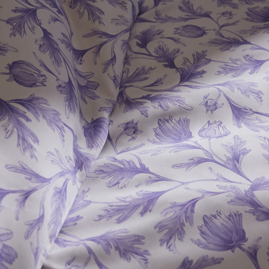 Pościel z bawełny satynowej Amantello 200x220 cm z motywem liści