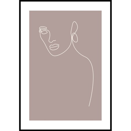 plakat line art ona kardamon 30x40 cm