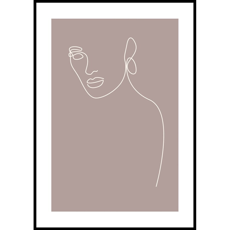 plakat line art ona kardamon 30x40 cm