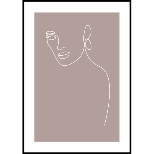 plakat line art ona kardamon 30x40 cm