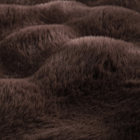 Jednokolorowa futrzana narzuta na łóżko Bares 180x200 cm