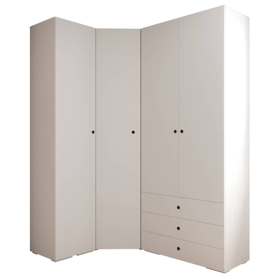 Garderoba wysoka do przedpokoju INOVA 2 Z6 biały+czarny