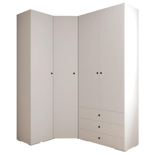 Garderoba wysoka do przedpokoju INOVA 2 Z6 biały+czarny