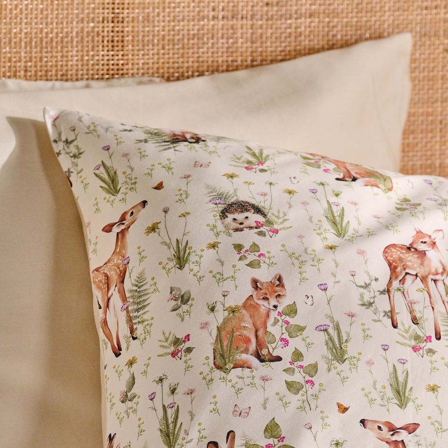 Pościel z bawełny satynowej Bambik 160x200 cm z motywem zwierzęcym