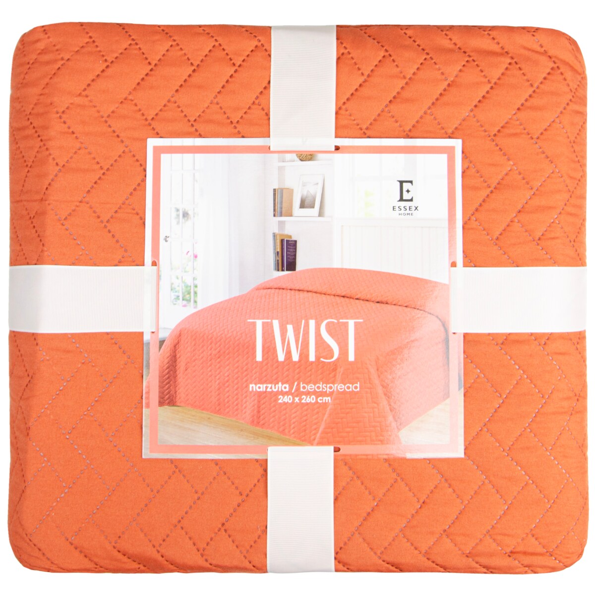 Jednokolorowa narzuta na łóżko Twist 240x260 cm