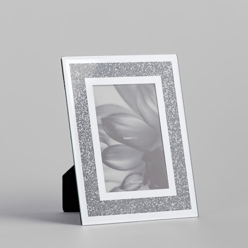 Lustrzana ramka z kryształkami diamentdust