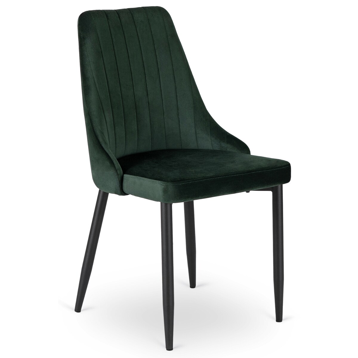 Krzesło Tapicerowane Welurowe Zielone Do Jadalni Salonu Kuchenne Loft BARI