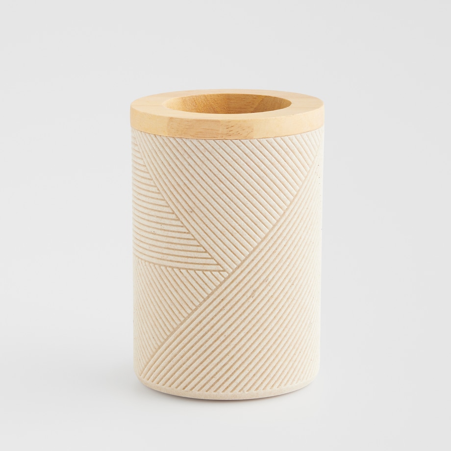 Kubek Łazienkowy Ravanna z motywem geometrycznym