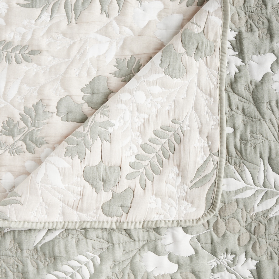 Narzuta Z Bawełną Florena 200x220 cm z motywem liściastym