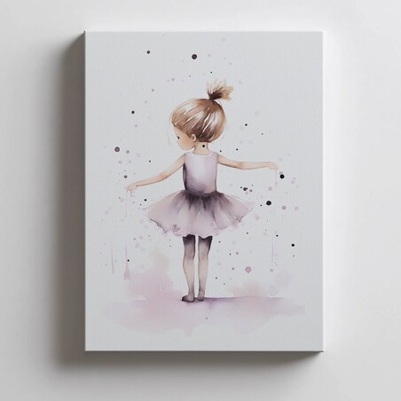 Tańcząca Balerina – Różowa Magia, 50x70 cm, bez ramy, płótno premium na blejtramie
