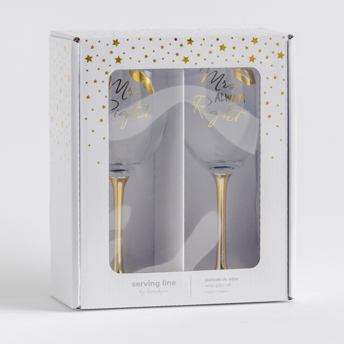 Komplet Kieliszków Do Wina Mr And Mrs Right