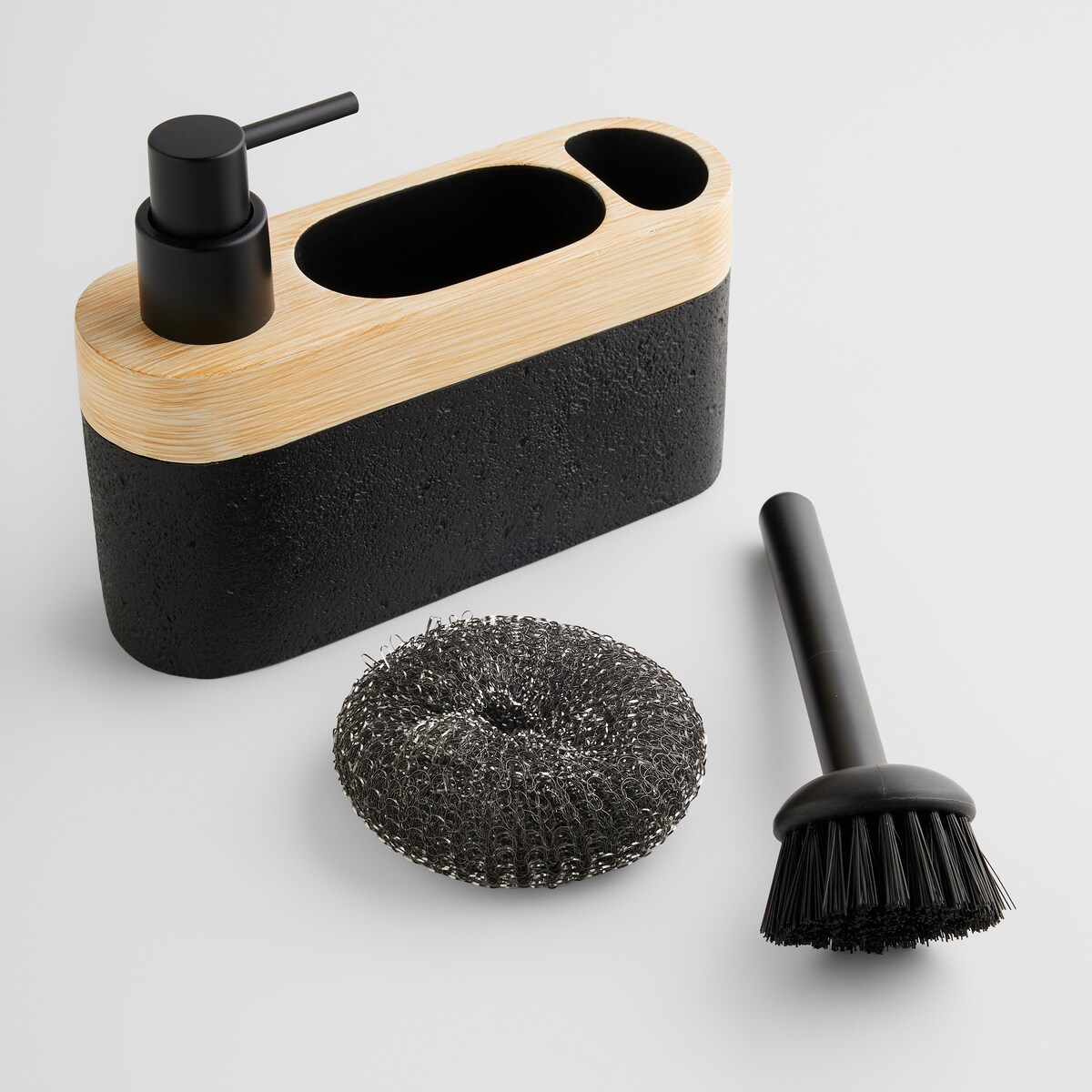 Dozownik Z Gąbką I Szczotką Bricko wood