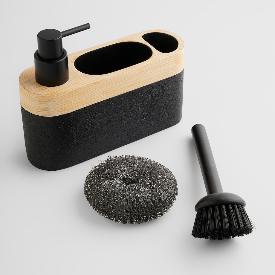 Dozownik Z Gąbką I Szczotką Bricko wood