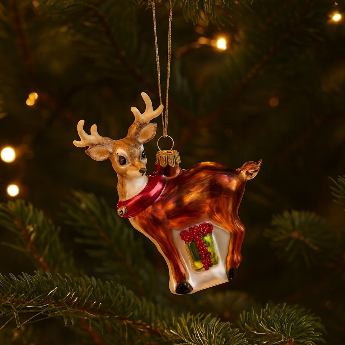 Bombka szklana Regalos z motywem renifera