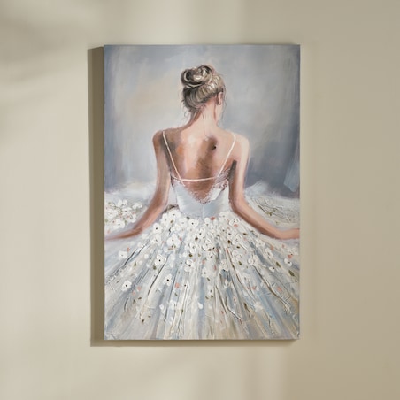 Ręcznie zdobiony obraz z motywem baletnicy gwenda 60x90