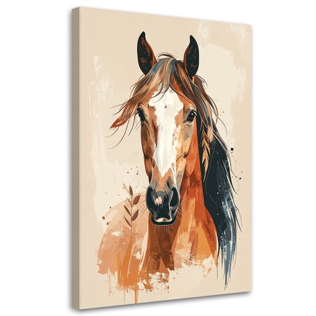 Obraz do salonu jadalni biura sypialni, Koń portret zwierzęta