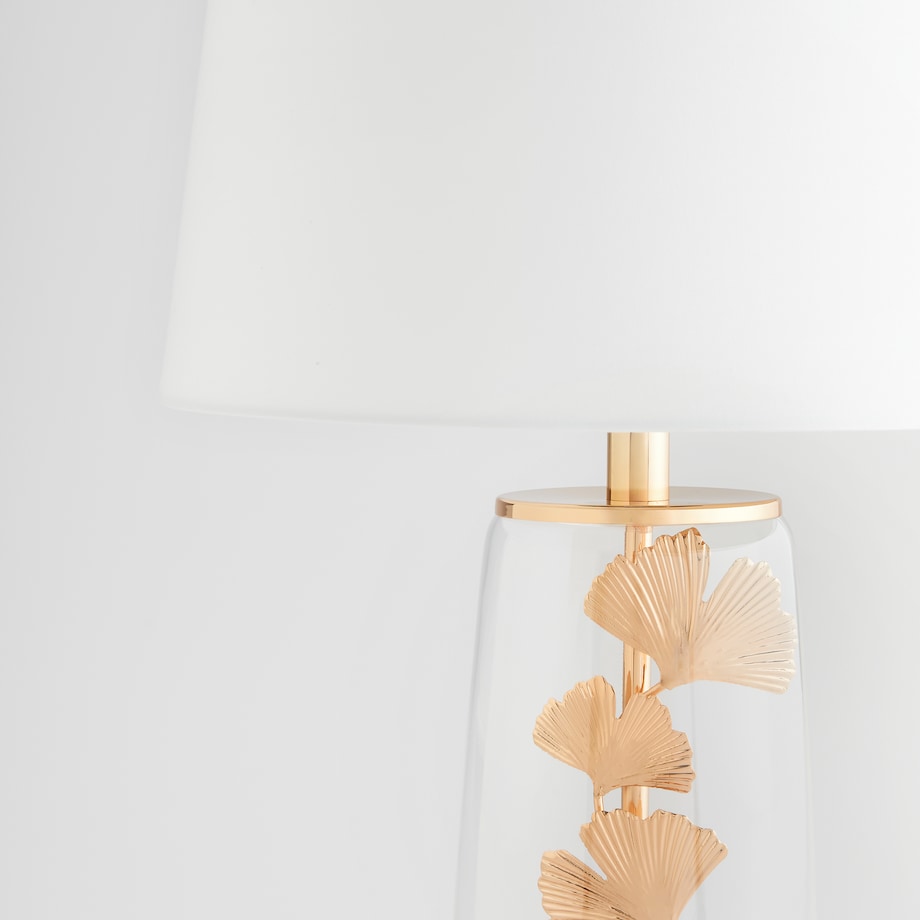 Lampa Stołowa Ginkolux z motywem liściastym