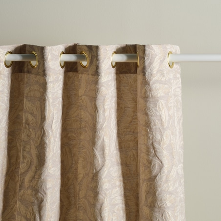 Zasłona Żakardowa Sparkleaf 140x250 cm z motywem liściastym