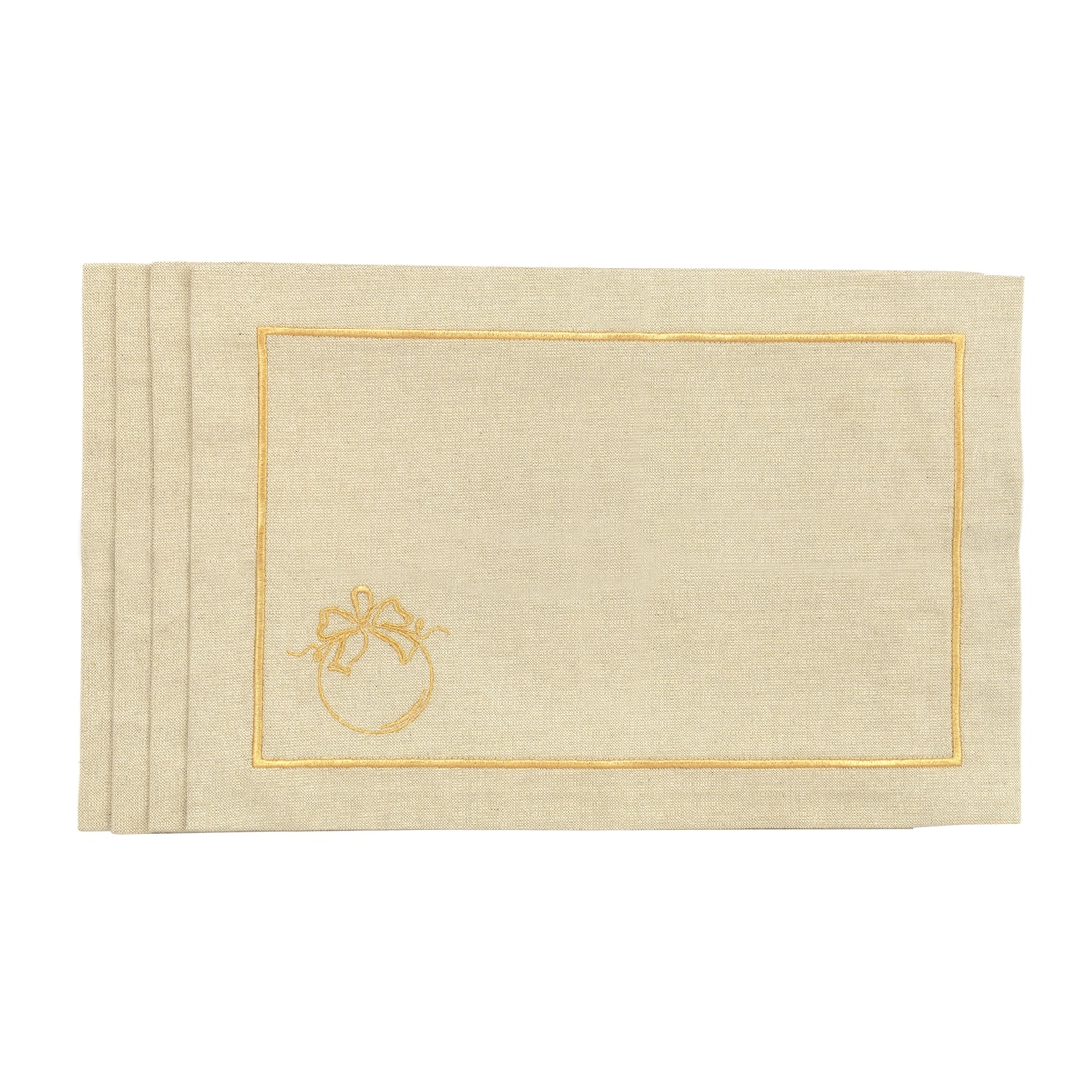 Podkładki Christmas Bauble Joyful Christma Goldenline – komplet 6 szt.